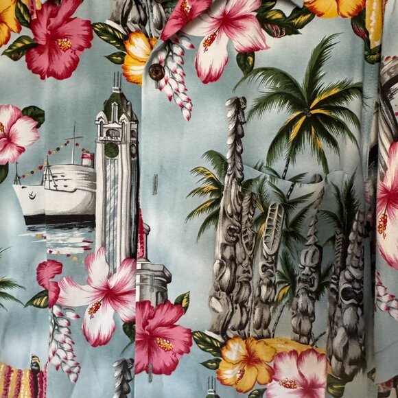 ORIGINAL VINTAGE KAMEHAMEHA HAWAIIAN MEN'S SHIRT - Picture 4 of 9